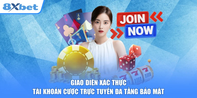Giao diện xác thực tài khoản cược trực tuyến đa tầng bảo mật
